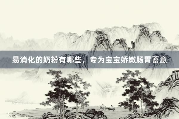 易消化的奶粉有哪些，专为宝宝娇嫩肠胃蓄意